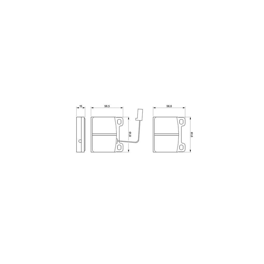 Bosch 0986424035 Brake Pad Set For Alfa Romeo 75 162B BP017