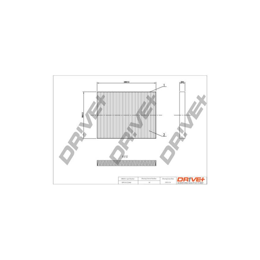 Dr!Ve+ Dp1110.12.0060 Pollen Filter | Duco Car Parts UK Car Parts