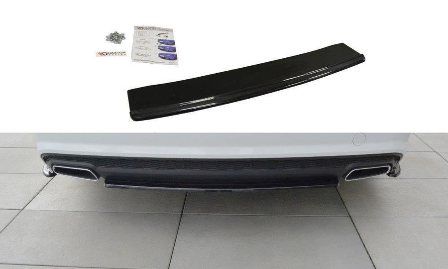 Maxton Design AU-A6-C7F-SLINE-AV-RD1T Central Rear Splitter Audi A6 S-Line C7 FL | Duco Car Parts UK Car Parts