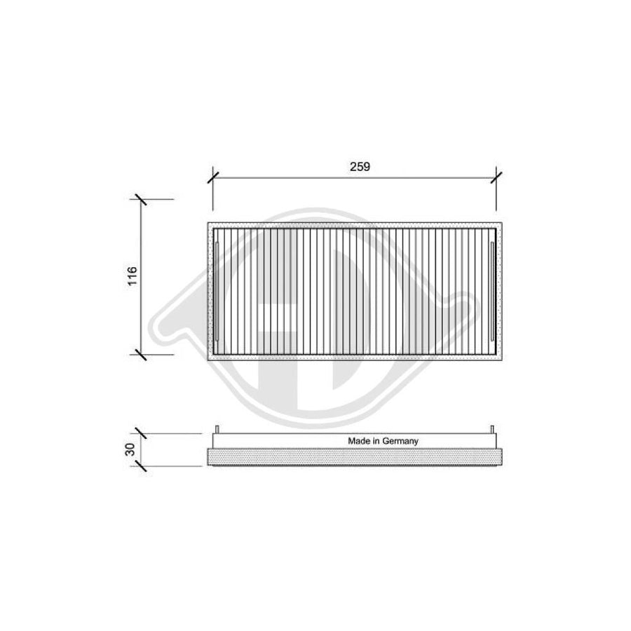 Diederichs Dci0019S Pollen Filter | Duco Car Parts UK Car Parts