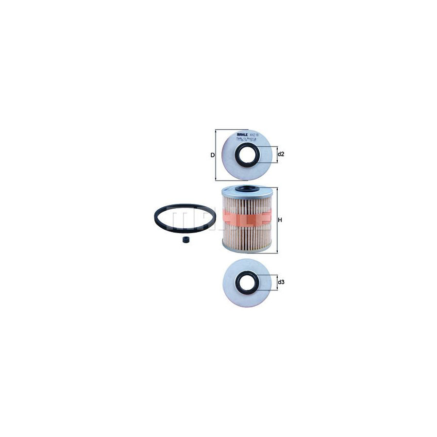 MAHLE ORIGINAL KX 218D Fuel filter Filter Insert