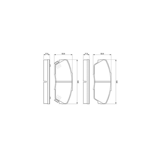 Bosch 0986461125 Brake Pad Set For Honda Accord BP576