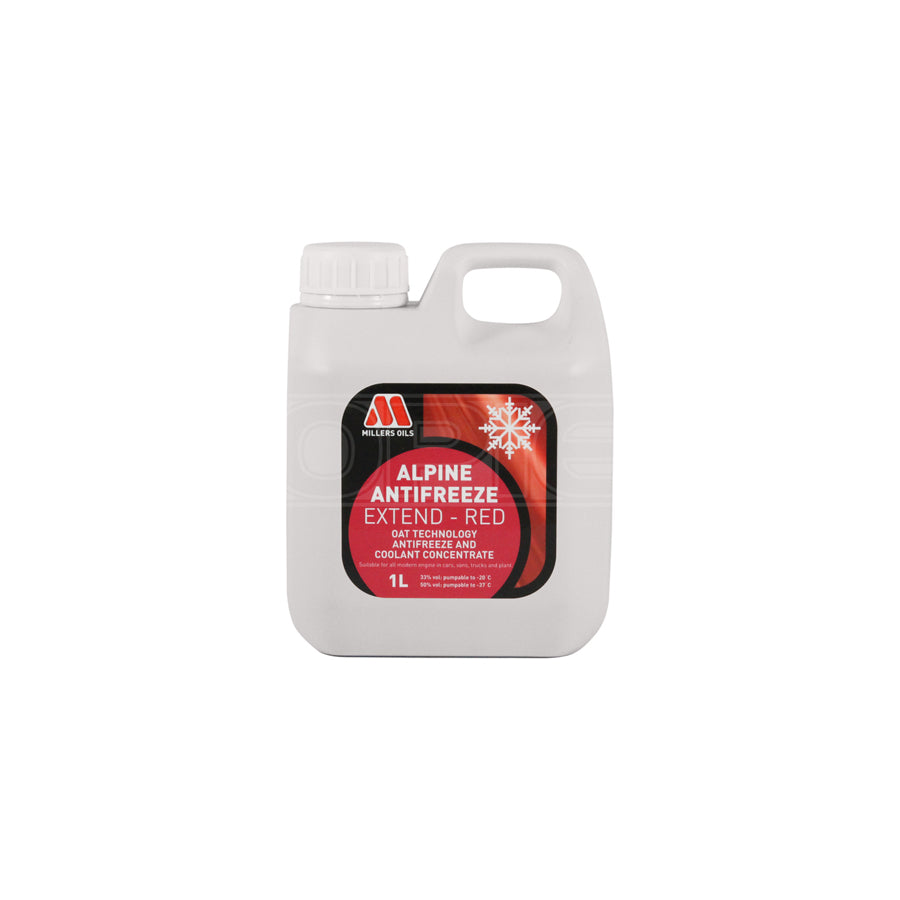 Millers Oils Alpine Antifreeze / Coolant Extend Red Concentrate 1l
