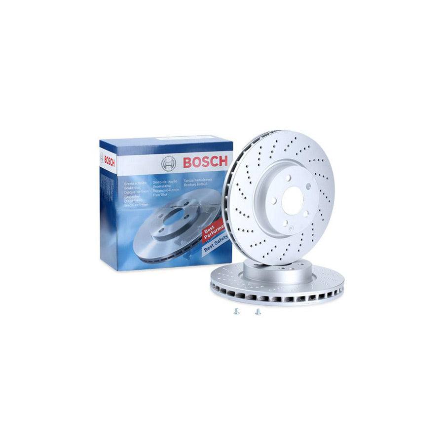 BOSCH 0 986 479 408 Brake Disc Perforated Vented Coated Alloyed High carbon with bolts screws