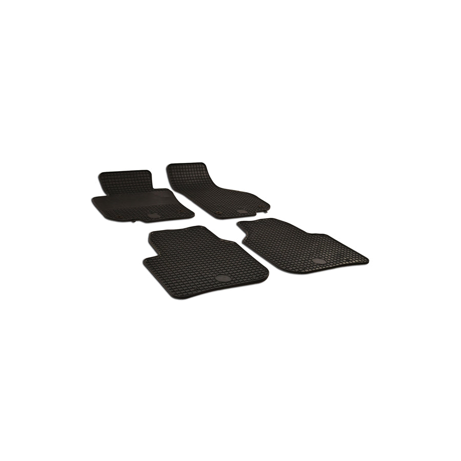 WALSER 50515 Floor mat set for SKODA SUPERB Elastomer, Front and Rear, Quantity: 4, Black