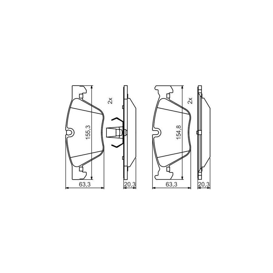 Bosch 0986495480 Brake Pad Set BP2112