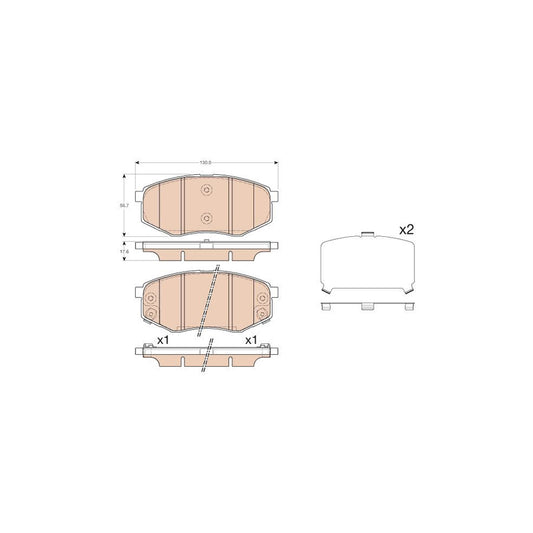 TRW Gdb3553 Brake Pad Set With Acoustic Wear Warning