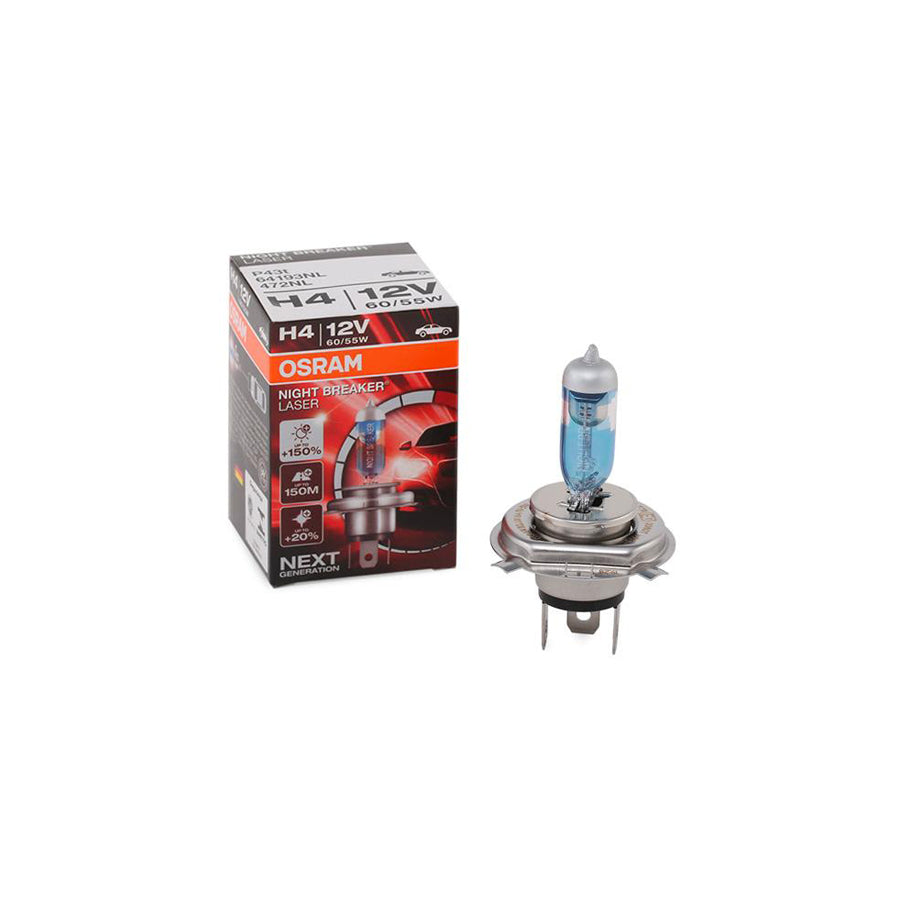 OSRAM 64193NL Bulb, spotlight H4 12V 60/55W P43t 4200K Halogen