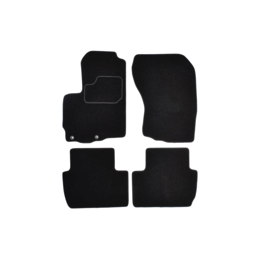 MAMMOOTH Tailored A041 MIT110 PRM 01 Floor mat set for MITSUBISHI Outlander II Off-Road (CW_W) Textile, Front and Rear, Quantity: 4, Black