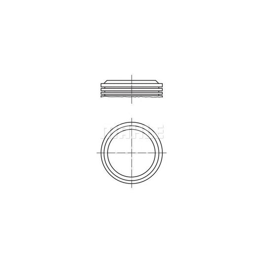 MAHLE ORIGINAL 039 43 02 Piston 89,01 mm, with piston rings