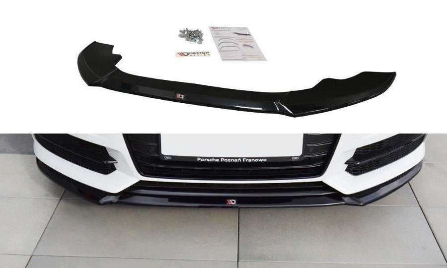 Maxton Design AU-A6-C7F-SLINE-FD1T Front Splitter V.1 Audi S6 / A6 S-Line C7 FL | Duco Car Parts UK Car Parts