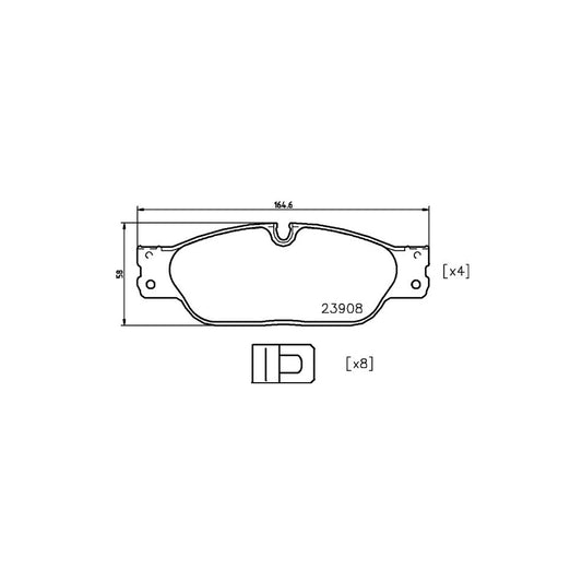 Hella 8DB 355 012 251 Brake Pad Set Prepared For Wear Indicator With Accessories