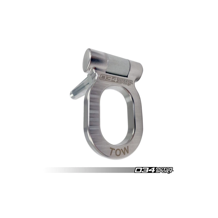034MOTORSPORT STAINLESS STEEL TOW HOOK - 105MM FOR AUDI MQB/B8/B8.5/B9 AND VOLKSWAGEN MQB