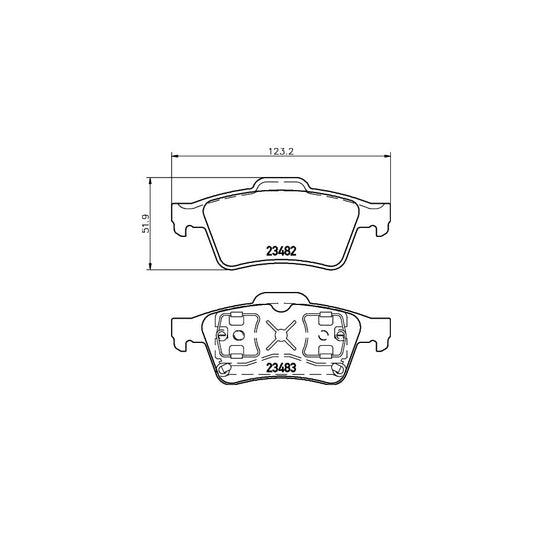 Hella 8DB 355 009 121 Brake Pad Set Not Prepared For Wear Indicator