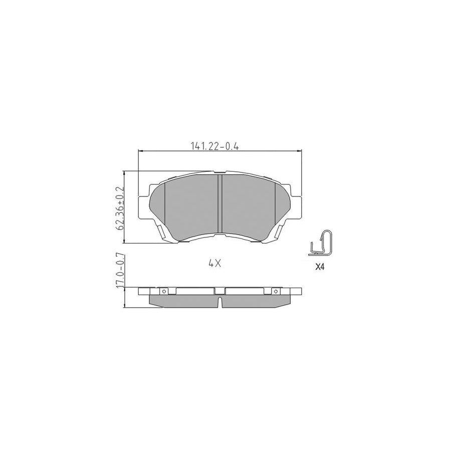 Ferodo Premier Eco Friction Fdb868 Brake Pad Set With Acoustic Wear Warning Without Accessories