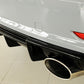 Rieger 00088159 Audi 8V Rear Diffuser for Sport Tailpipe Left & Right (A3 & S3) - Glossy Black