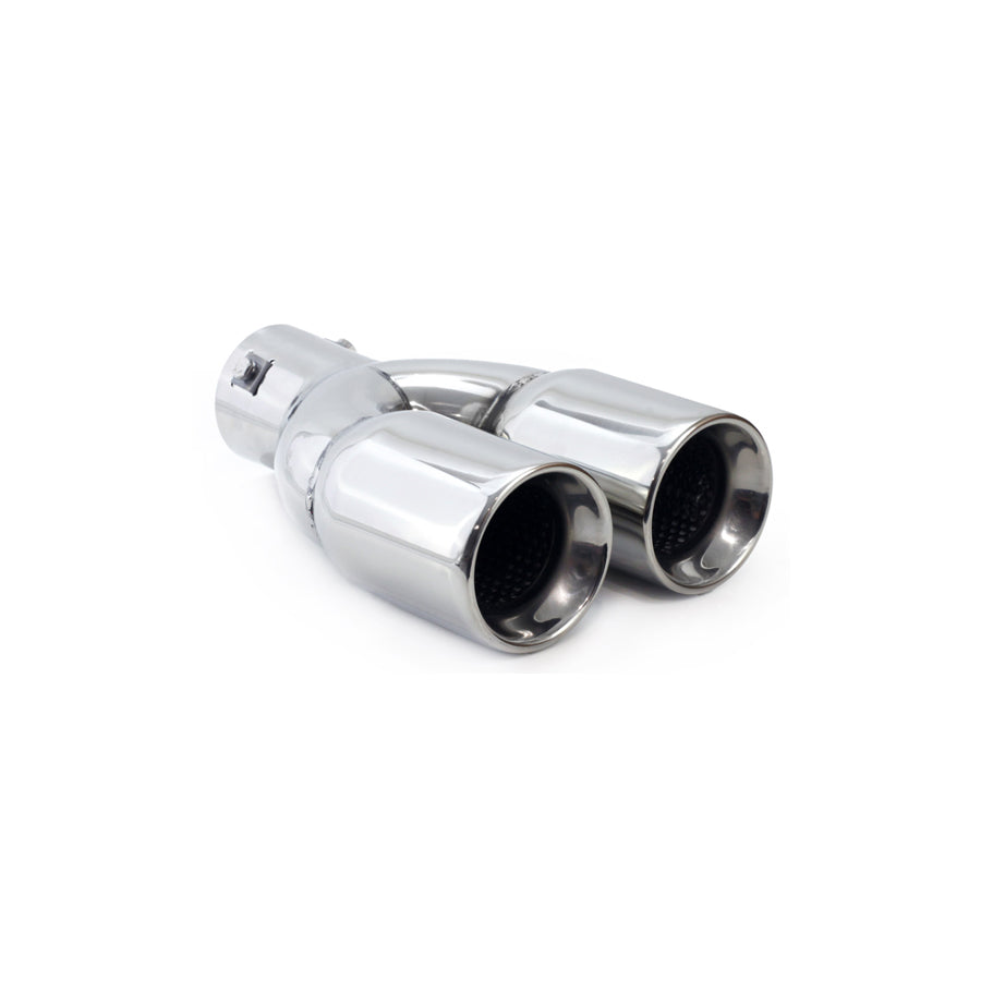 AMiO MT 008 01308 Exhaust tip 61, 74(x2) mm, V-Form, Stainless Steel, 230mm