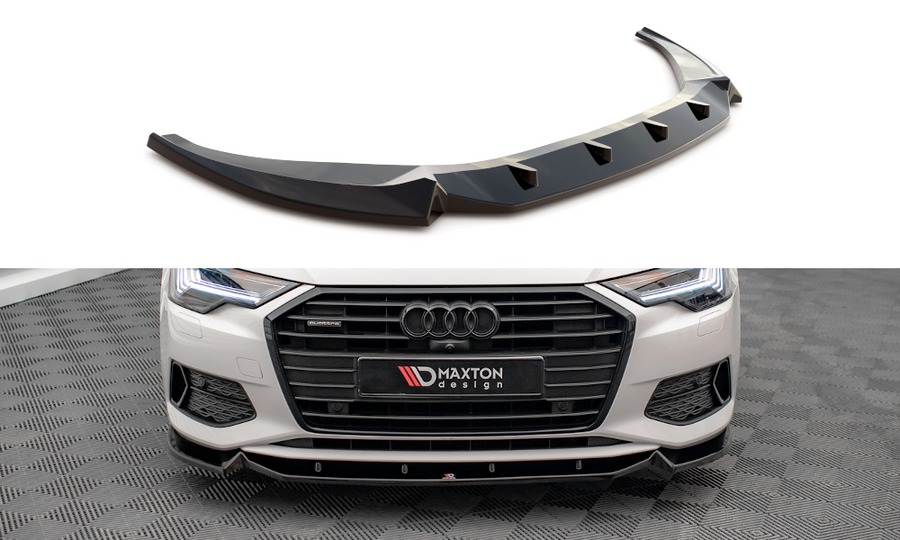 Maxton Design AU-A6-C8-FD2T Front Splitter V.2 Audi A6 C8 | Duco Car Parts UK Car Parts