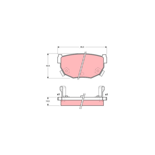 TRW Gdb3143 Brake Pad Set With Acoustic Wear Warning