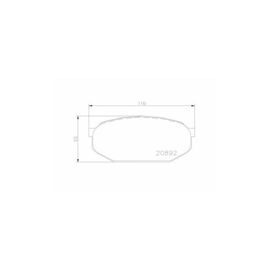 Brembo P 54 005 Brake Pad Set Excl Wear Warning Contact