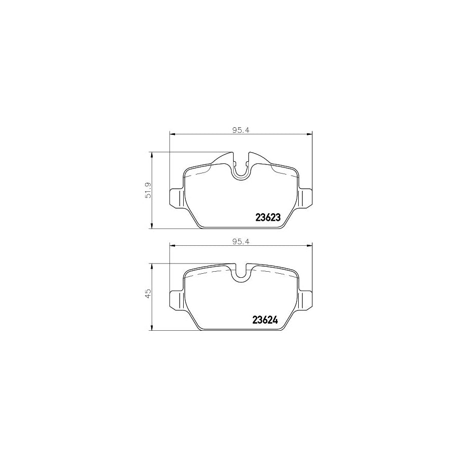 Hella 8DB 355 011 271 Brake Pad Set Prepared For Wear Indicator With Brake Caliper Screws With Accessories