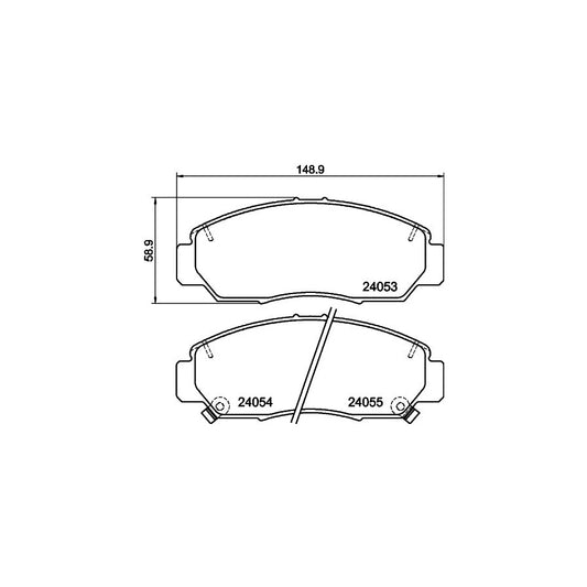 Hella 8DB 355 010 981 Brake Pad Set With Acoustic Wear Warning