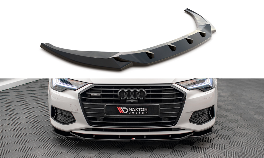 Maxton Design AU-A6-C8-FD1T Front Splitter V.1 Audi A6 C8 | Duco Car Parts UK Car Parts