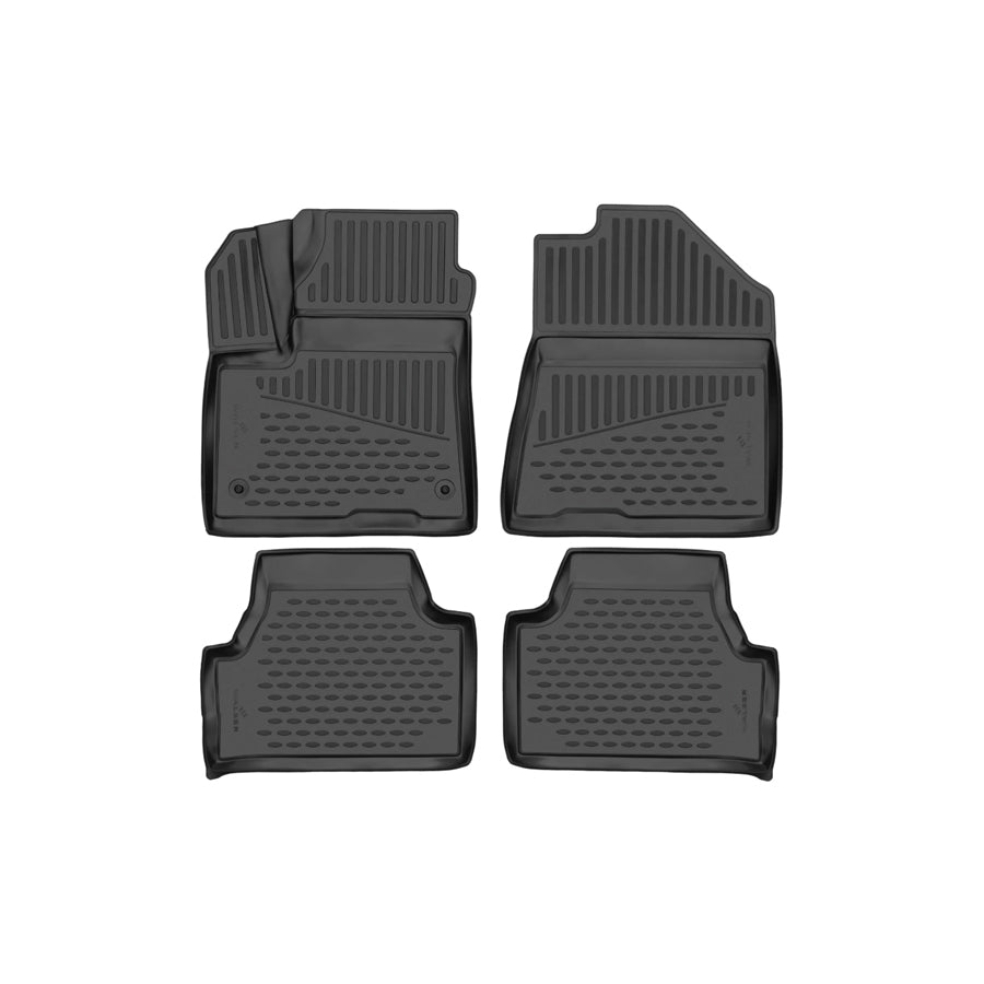 WALSER Tailored, XTR 75246 Floor mat set Elastomer, Front and Rear, Black