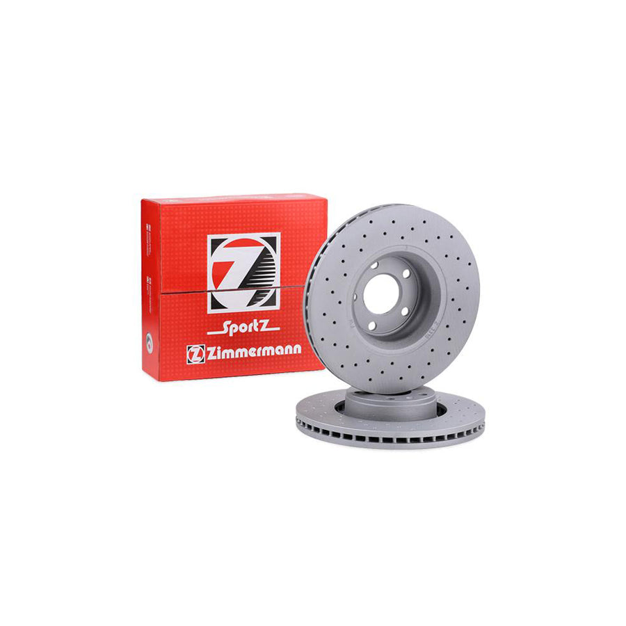 ZIMmERMANN SPORT COAT Z 100 3318 52 Brake Disc Externally Vented Perforated Coated High carbon