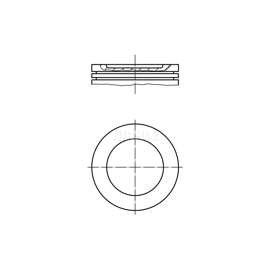 MAHLE ORIGINAL 037 66 02 Piston 96,61 mm, without cooling duct