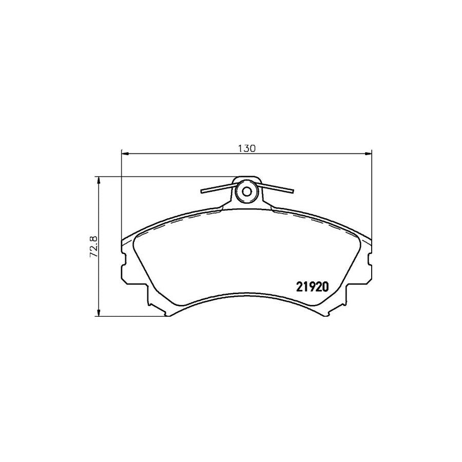 Hella 8DB 355 016 681 Brake Pad Set With Acoustic Wear Warning With Brake Caliper Screws