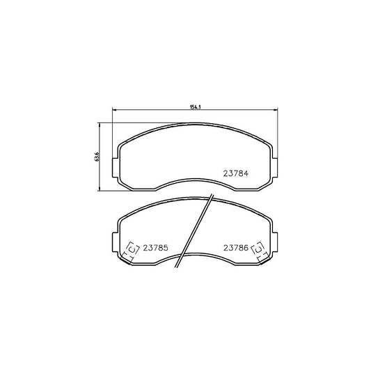 Hella 8DB 355 010 131 Brake Pad Set With Acoustic Wear Warning