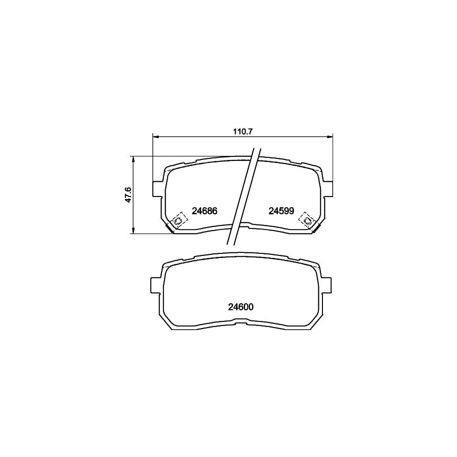 Hella 8DB 355 013 551 Brake Pad Set With Acoustic Wear Warning With Accessories