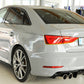Rieger 00088158 Audi 8V A3 Rear Diffuser for Twin Tailpipe Left & Right - Glossy Black