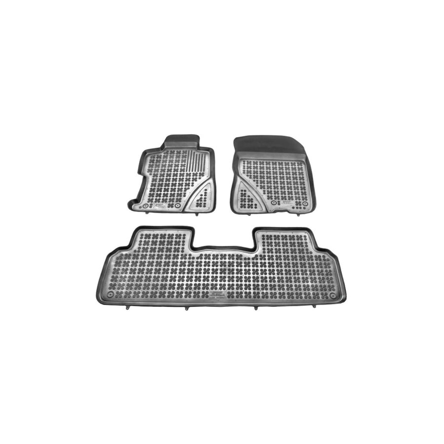 REZAW PLAST 200908 Floor mat set for HONDA Civic VIII Saloon (FD, FA) Elastomer, Front and Rear, Black