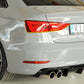 Rieger 00088158 Audi 8V A3 Rear Diffuser for Twin Tailpipe Left & Right - Glossy Black