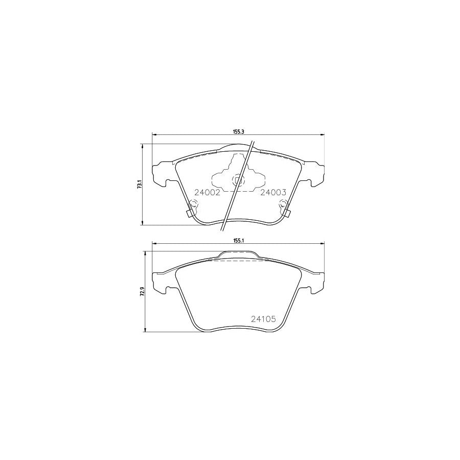 Hella 8DB 355 011 051 Brake Pad Set For Mazda 6 With Acoustic Wear Warning