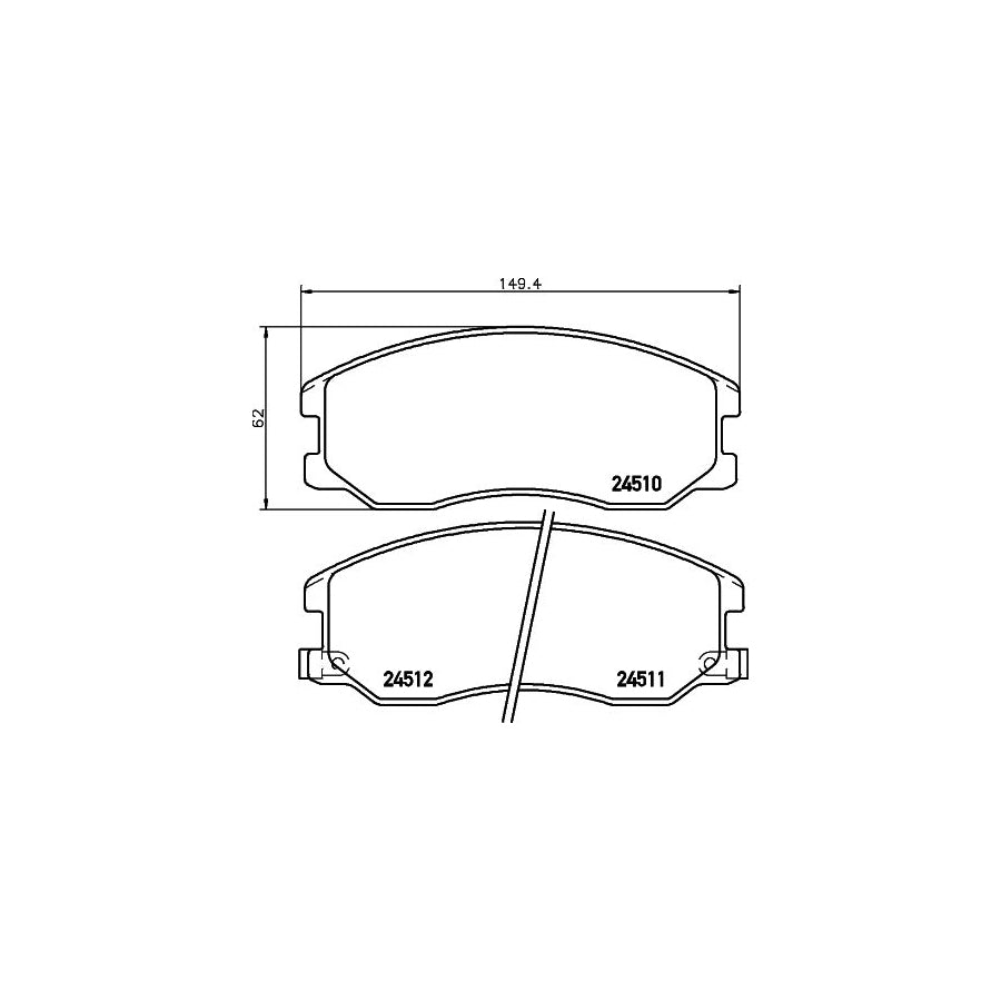 Hella 8DB 355 013 121 Brake Pad Set With Acoustic Wear Warning