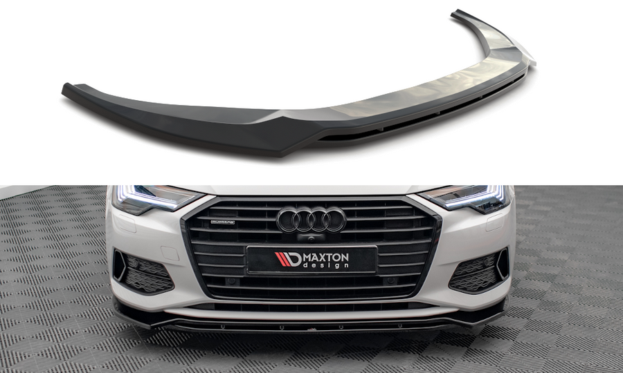 Maxton Design AU-A6-C8-FD3T+FD3RT Front Splitter V.3 Audi A6 C8 | Duco Car Parts UK Car Parts