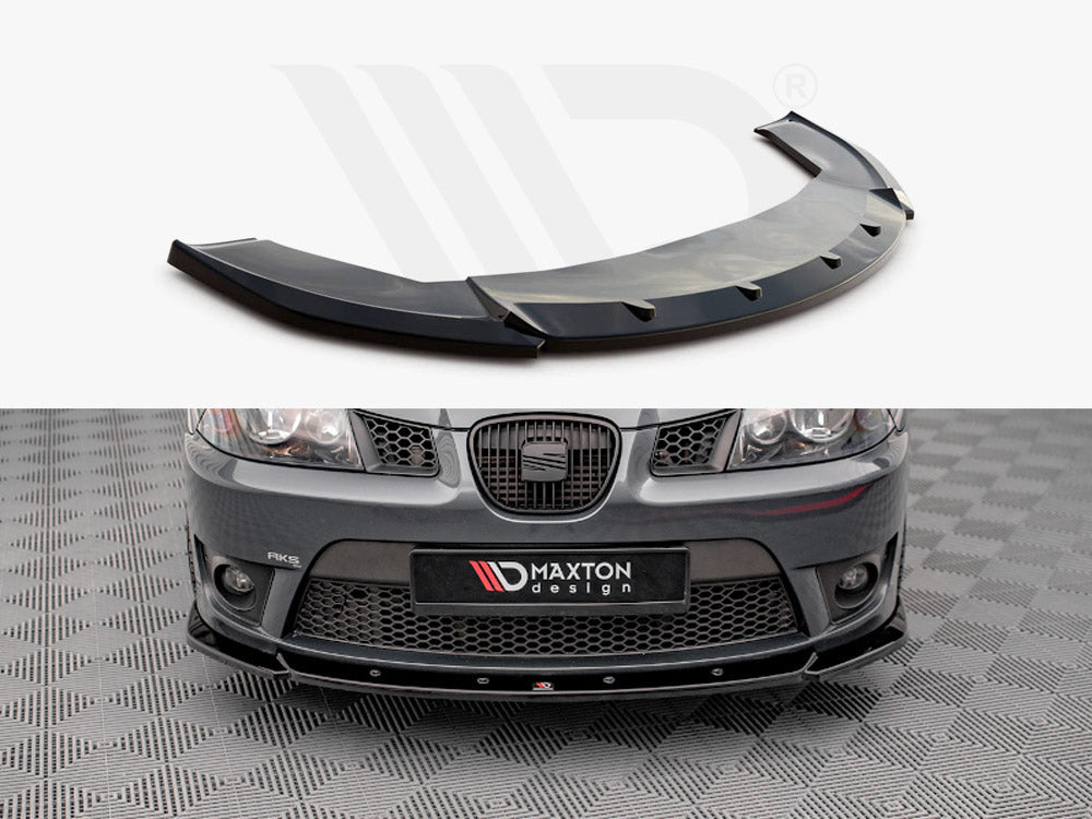 Maxton Design SE-IB-3-CU-FD2T Front Splitter V.2 Seat Ibiza Cupra MK3 (2004-2008) | Duco Car Parts UK Car Parts