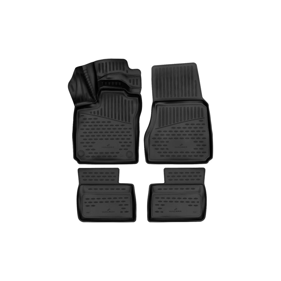 WALSER Tailored, XTR 75179 Floor mat set Elastomer, Front and Rear, Black