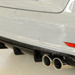 Rieger 00088158 Audi 8V A3 Rear Diffuser for Twin Tailpipe Left & Right - Glossy Black