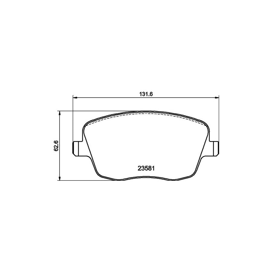 Hella 8DB 355 018 801 Brake Pad Set Not Prepared For Wear Indicator With Brake Caliper Screws With Accessories