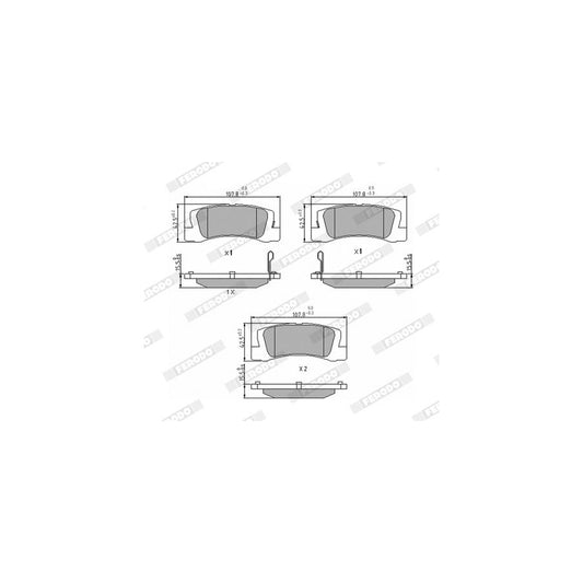 Ferodo Premier Eco Friction Fdb848 Brake Pad Set With Acoustic Wear Warning Without Accessories