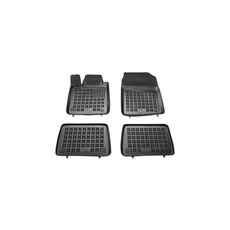REZAW PLAST Tailored 201911 Floor mat set for RENAULT Twingo II Hatchback Elastomer, Front and Rear, Quantity: 4, Black