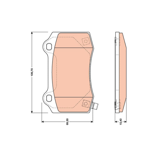 TRW Gdb4171 Brake Pad Set With Acoustic Wear Warning