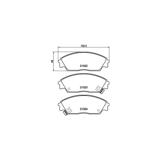 Hella 8DB 355 005 661 Brake Pad Set With Acoustic Wear Warning