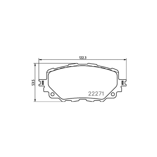 Hella 8DB 355 024 821 Brake Pad Set Not Prepared For Wear Indicator