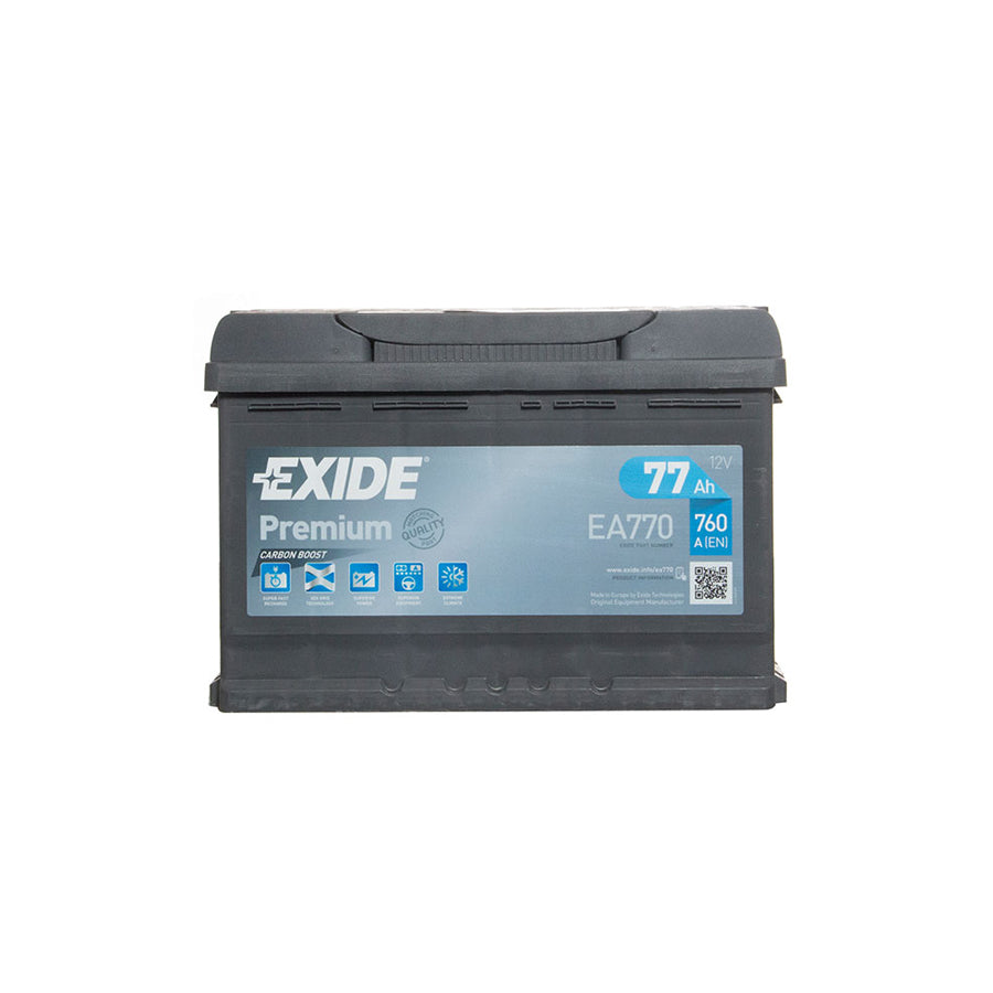 Exide Premium 096 / 067TE EA770 W067TE Car Battery (77Ah) - 5 Year Guarantee