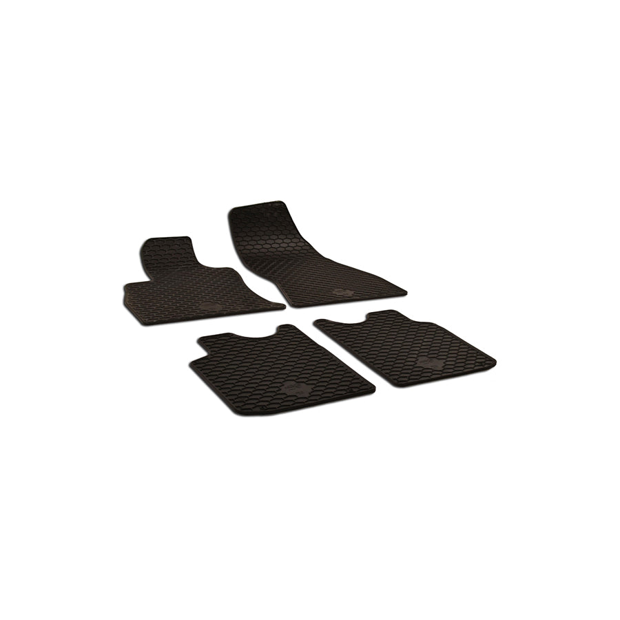 WALSER 50759 Floor mat set for FIAT 500L (351, 352) Elastomer, Front and Rear, Quantity: 4, Black